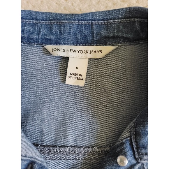 Jones New York Jeans Medium Wash Stretch Denim Jean Jacket Size S - Picture 2 of 5
